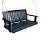 Highwood Usa Lehigh Porch Swing 4ft Outdoor Furniture for Patio, Backyard, Garden AD-PORL2-FBE - alternate 1
